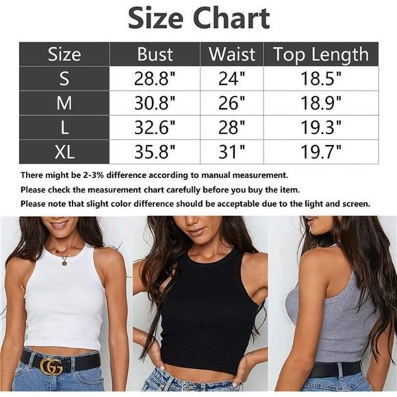 Womens Stretch Tank Top Summer Ribbed Sleeveless Shirts, Grey - Picture 3 of 3